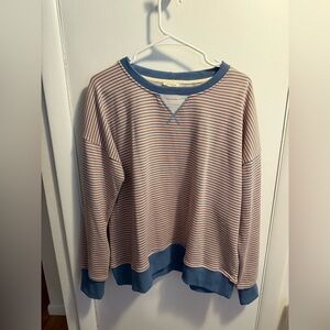 Hem & Thread Striped Crewneck Sweatshirt
